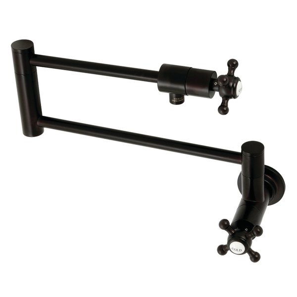 Kingston Brass KS4105BX Wall Mount Pot Filler, Oil Rubbed Bronze KS4105BX